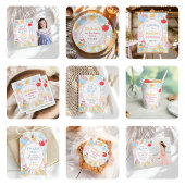 Pool Party Pastel Doodle Beach Birthday Einladung