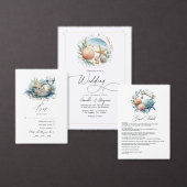 QR-Code für Coastal Chic Beach Wedding Einladung (Personalisiere diese Kollektion eines unabhängigen Creators.)