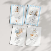 Coastal Chic Autumn - Fall Wedding Photo QR Code Einladung