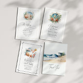 QR-Code für Coastal Chic Beach Wedding Einladung
