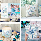 Tropisches Meer und Grüße, braune und Aquamarine P T-Shirt