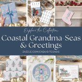 Red Seashell Ornament Pattern Großer Weihnachtsstrumpf