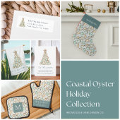 Coastal Oyster Shell Christmas Geschenkanhänger