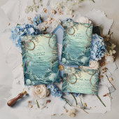 Coastal Rope Botanical Ocean Wedding Einladung