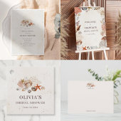 Ocean Seashells Beach Boho Coastal Bridal Shower Quadratischer Aufkleber