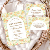 Coastal Tropical Fruits Baby Shower Einladung
