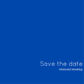 Cobalt Blue minimalist save the date Ovaler Aufkleber