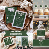 Cocktails und Country Clubs Bacheloretto Wasserflaschenetikett