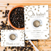 Kaffeemaschine Babydusche Momosa Bar Poster