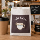Kaffee- und Kuchensiegel-Aufkleber Geschenktütchen