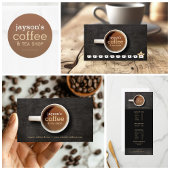 Kaffee Shop Schwarzes Holz Etikett Aufkleber