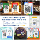 Google Review Request Card  with Logo and QR Code Tischnummer