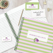Custom Elegante Blumen Pastel Horizontale Streifen Briefpapier