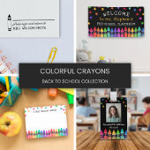 Farbenfrohe Crayons & Stars Dinge zu tun Post-it Klebezettel