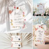 Rücksendeadresse mit farbenfrohen Frühlingsblumen