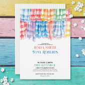 Bold Gingham Ruffle Modern Trendy Colorful Wedding Gästebuch
