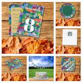 Safari Thema Birthday Rainbow Party Rechteckiger Pappuntersetzer