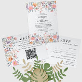 Bunte Frühlingsfeier Wildblume Einladung