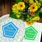 Farbenfrohe Sternenjungen 4. Geburtstag Geschenkanhänger