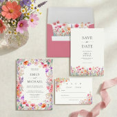 Sommer-Wildblumen-Hochzeits-Flat-Save-the-Date-Kar Save The Date