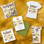 Farbige Typografie Happy Friendsgiving Fall Pappbecher