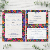 Helle Farbige Blumen auf Schwarz Termin merken (Personalisiere diese Kollektion eines unabhängigen Creators.)