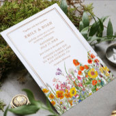 Bunte Blume Hochzeit Einladung