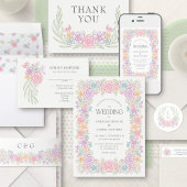 Baby in Bloom Spring Wildblume Kinderdusche Einladung