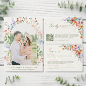 Wildblumen-Frühlingswiese-Garten-Rustikal-Boho-Fot Save The Date (Personalisiere diese Kollektion eines unabhängigen Creators.)