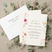 Farbenfrohe Wildblume Hochzeit Rücksendeadresse (Personalisieren Sie die Kollektion dieses unabhängigen Creators. Test)