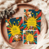 Comic Book Superhero Boy Babydusche Serviette