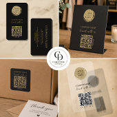 QR Code Business-Logo Schwarz Notizblock