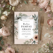 Boho-Pampasgras-Blumen-Hochzeit-Save-the-Date Save The Date