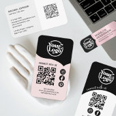 Schwarz-weiße QR-Logokombinationen für soziale Med Visitenkarte