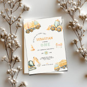 Construction Dump Truck Party Boy First Birthday Pappteller