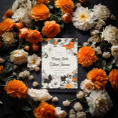 Senfgelbe Blume Hochzeit Einladung