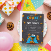 Cookie Monster Chalkboard Baby Dusche Wünsche Mitteilungskarte