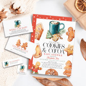 Cookies & Cocoa Weihnachtsgeschenk Kinderdusche Quadratischer Aufkleber