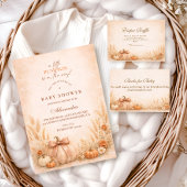 Coquette Bow Pumpkin Diapper Raffle Begleitkarte