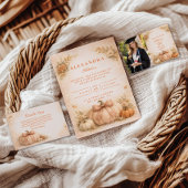 Coquette Bow Pumpkin Fall Graduation Dankeskarte