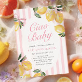 Kokette rosa Baby Shower mit Zitrone Pappteller