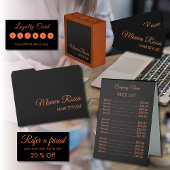 Moderne Elegante Berufliche Coral Black Visitenkarte