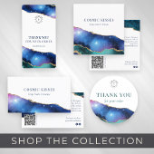 Galaxy Crystal Geode Business-Logo-Website Runder Aufkleber