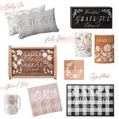  Autumn Leaves Pumpkin Custom Monogram Pink Plaid Fußmatte