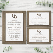 Country Rustic Horseshoe auf Burlap Wedding Menü Menükarte (Personalisiere diese Kollektion eines unabhängigen Creators.)