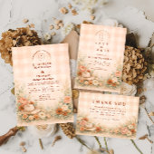 Ländliche Western-Blush-Blumenhochzeit Save The Date