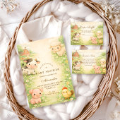 Countryside Barnyard Baby Shower Diapper Raffle Begleitkarte