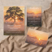 Rustic Sunset Nature Fireflies Wedding Details Begleitkarte (Personalisiere diese Kollektion eines unabhängigen Creators.)