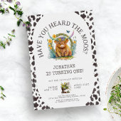 Moo Moo Ich bin zwei Kuh Print Farm Mädchen 2. Geb Pappteller