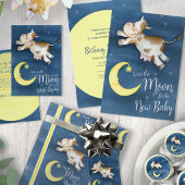 Über den Mond Kuh springen Babydusche Serviette